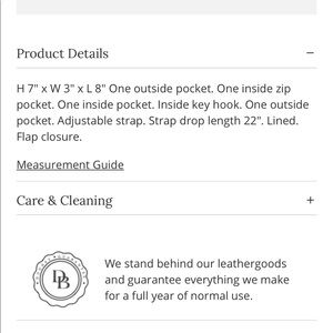 Small dooney crossbody brown bag